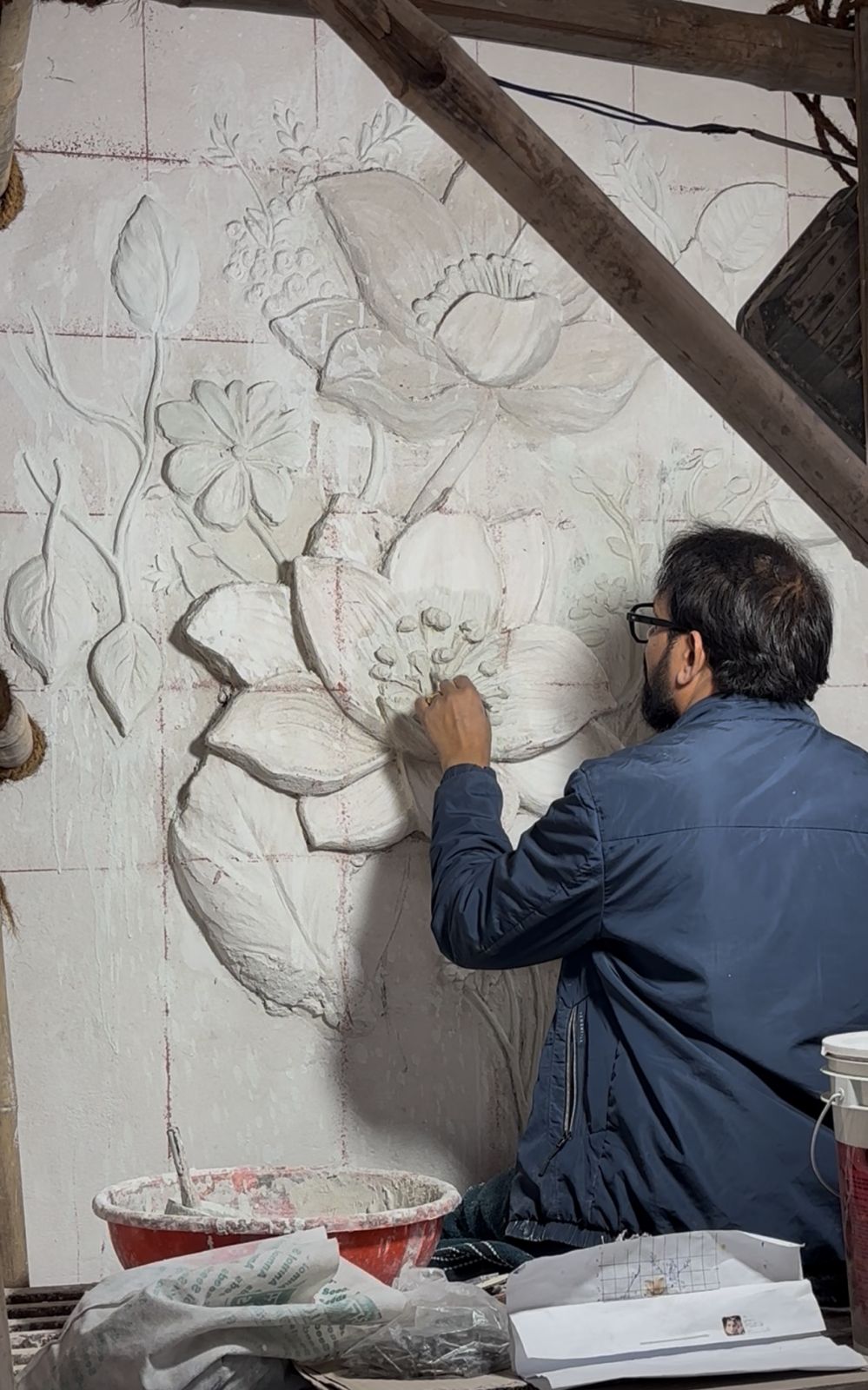 FLOREL THEME RELIEF WORK